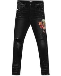 Amiri - Patch-Detailing Skinny Jeans - Lyst