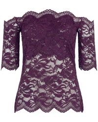 Rabanne - Layered-Lace Off-Shoulder Top - Lyst
