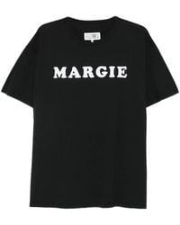 MM6 by Maison Margiela - Logo-Detail T-Shirt - Lyst