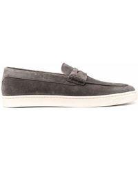 Brunello Cucinelli Soft Leather Loafers - Grey