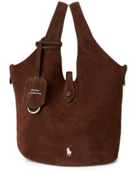 Polo Ralph Lauren - Polo Play Calf Suede Tote Bag - Lyst