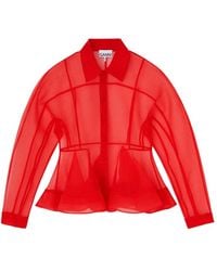 Ganni - Shirts Red - Lyst