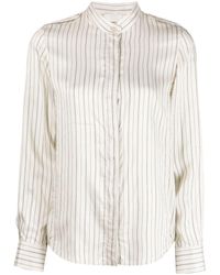 Isabel Marant - Striped Band-collar Shirt - Lyst