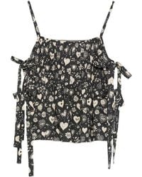 R13 - Floral Print Top With Adjustable Straps - Lyst