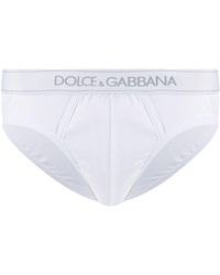 Dolce & Gabbana Logo Print Boxer Briefs - White