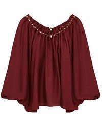Zimmermann - Aster Gathered Bead Blouse - Lyst