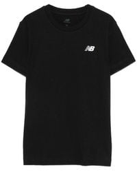 New Balance - Logo-Embroidered T-Shirt - Lyst