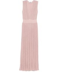 Antonino Valenti - V-Neck Pleated Maxi Dress - Lyst