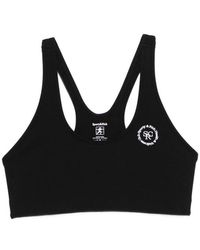 Sporty & Rich - Srhwc Logo Cropped Sports Bra - Lyst