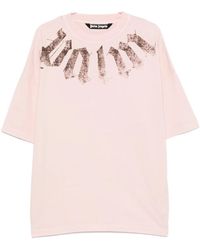 Palm Angels - Big Neck Logo Printed T-Shirt - Lyst