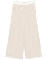 Peserico - Neutrals Trousers - Lyst