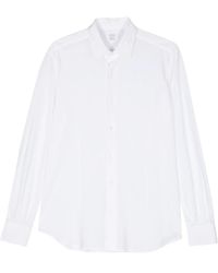 Mazzarelli - Tonal Stitching Cotton Shirt - Lyst