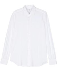 Mazzarelli - Tonal Stitching Cotton Shirt - Lyst
