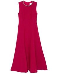 Roland Mouret - Crystal-Embellished Flared Midi Dress - Lyst