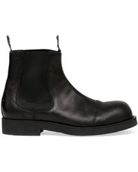 MM6 by Maison Margiela - Biker Leather Chelsea Boots - Lyst