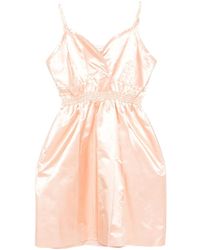 Miu Miu - Satin Spaghetti-Strap Mini Dress - Lyst
