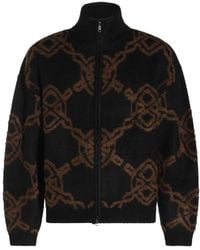 Daily Paper - Shield Monogram-Pattern Zip-Up Sweater - Lyst