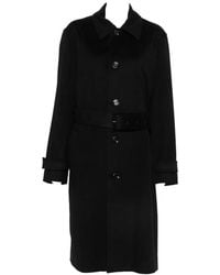 Lardini - Belted Single-Breasted Coat - Lyst