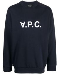 A.P.C. - V.P.C. Logo-Print Organic-Cotton T-Shirt - Lyst