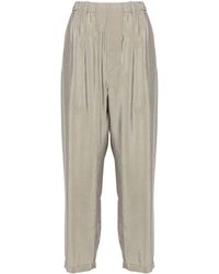 Lemaire - Silk-blend Tapered Trousers - Lyst