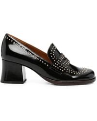 Chie Mihara - Stud-Embellished Leather Loafers - Lyst