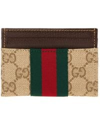 Gucci - Gg Canvas Card Holder - Lyst