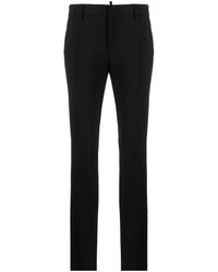 DSquared² - Logo-Plaque Tailored Slim-Fit Trousers - Lyst