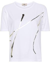 Herno - Logo-Print Cotton T-Shirt - Lyst