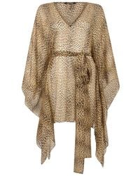 Roberto Cavalli - Leopard Print Tie Beachwear - Lyst