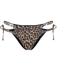 MATINEÉ - Leopard-Print Double-Waist Bikini Bottoms - Lyst