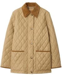 Burberry - Quilted Jacket Sand/Flax - Lyst