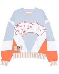 PDF - Graphic-Print Colour-Block Sweatshirt - Lyst