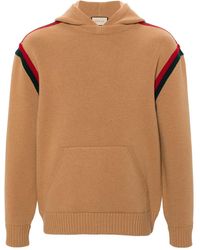 Gucci - Web-Stripe Wool Hoodie - Lyst