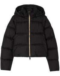 Burberry - Check-Detail Puffer Jacket - Lyst