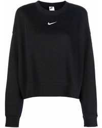 Nike Swoosh Logo-print Sweatshirt - Black