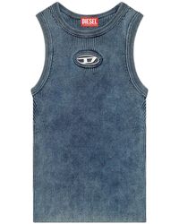 DIESEL - M-Anchor-A-Sl Ribbed Cotton Tank Top - Lyst