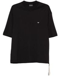 Emporio Armani - V-Neck T-Shirt With Logo - Lyst