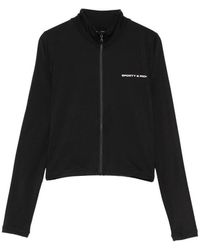 Sporty & Rich - Logo-Print Zip-Up Jacket - Lyst