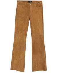 7 For All Mankind - Dojo Suede Flared Trousers - Lyst