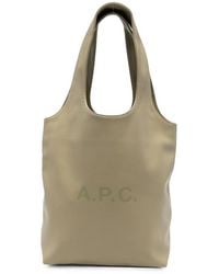 A.P.C. - A. P.C. Logo-Print Leather Tote Bag - Lyst