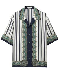 Versace - Printed Crêpe De Chine Silk Shirt - Lyst