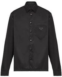 Prada - Re-Nylon Triangle-Logo Shirt - Lyst