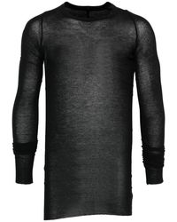 Rick Owens - Rib Ls Tshirt - Lyst