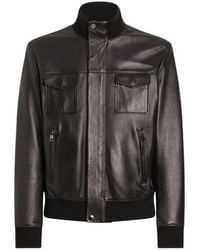Dolce & Gabbana - Lambskin Bomber Jacket - Lyst