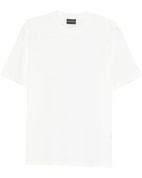 Emporio Armani - T-Shirt With Jacquard Logo Pattern - Lyst