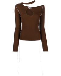 Julfer - Cut-Out Ribbed-Knit Top - Lyst