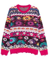R13 - Floral Distressed Sweater - Lyst