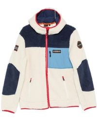 Napapijri - Fleece-Texture Colour-Block Jacket - Lyst