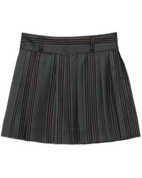 Enfants Riches Deprimes - Striped Mini Pleated Skirt - Lyst
