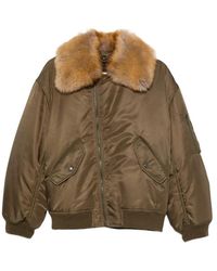 Saint Laurent - Fur-Collar Puffer Jacket - Lyst